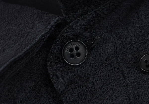 GIANNI VERSACE Design Weave Button Down Shirt K-161031_004