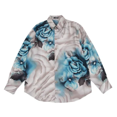GIANNI VERSACE Gradient Floral Printed Shirt