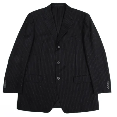 GIANNI VERSACE Stripe Wool Jacket