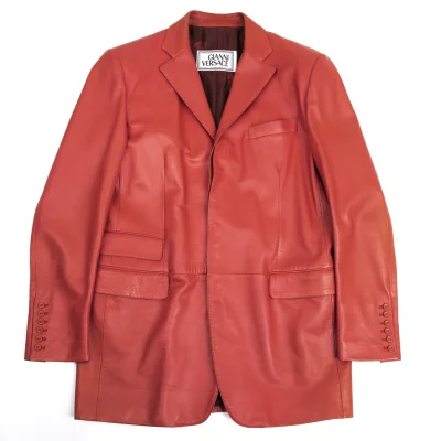 GIANNI VERSACE Double Pocket Leather Jacket