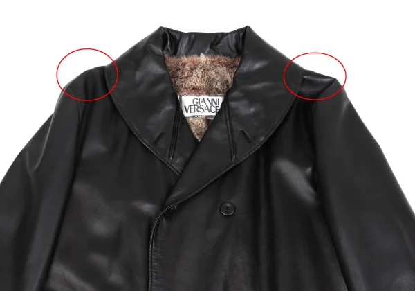 GIANNI VERSACE Fur Lining Leather Harf Coat K-161039_002