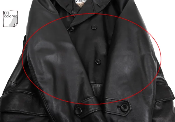 GIANNI VERSACE Fur Lining Leather Harf Coat K-161039_010