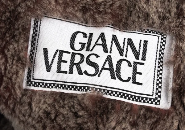 GIANNI VERSACE Fur Lining Leather Harf Coat K-161039_020