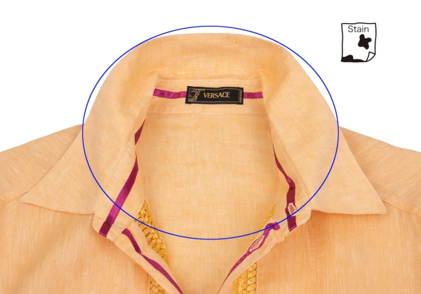 VERSACE Front Sheer Line Switching Shirt K-161043_003