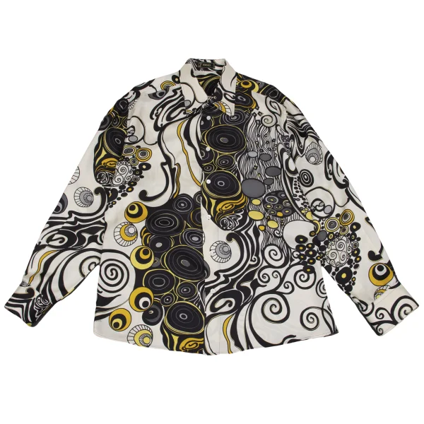 VERSACE Multi Circle Printed Shirt Cream,Yellow,Black 56 K-161045_001