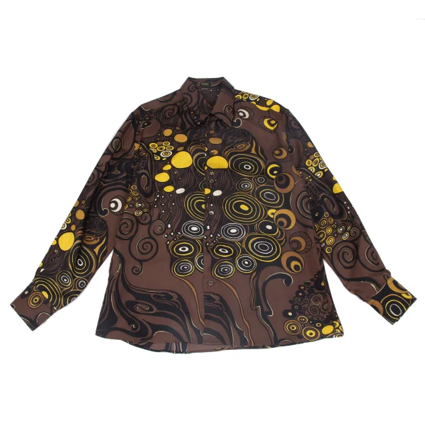 VERSACE Multi Circle Printed Shirt Brown,Yellow,Black 56 K-161046_001