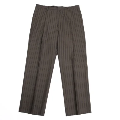 VERSACE Tuck Stripe Pants
