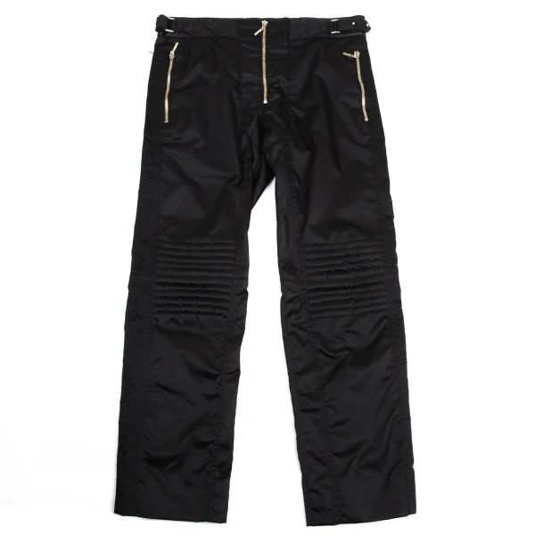 VERSACE Zip Design Motorcycle Pants Black M-L K-161049_001