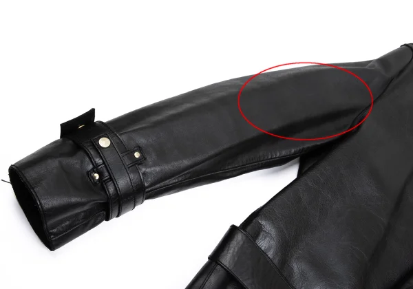 VERSACE Belted Leather Coat K-161050_004