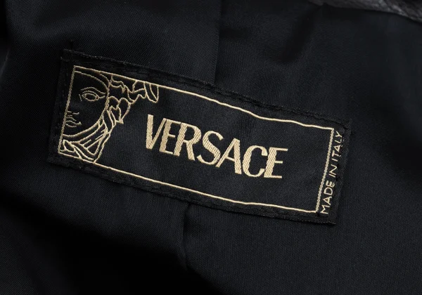 VERSACE Belted Leather Coat K-161050_020