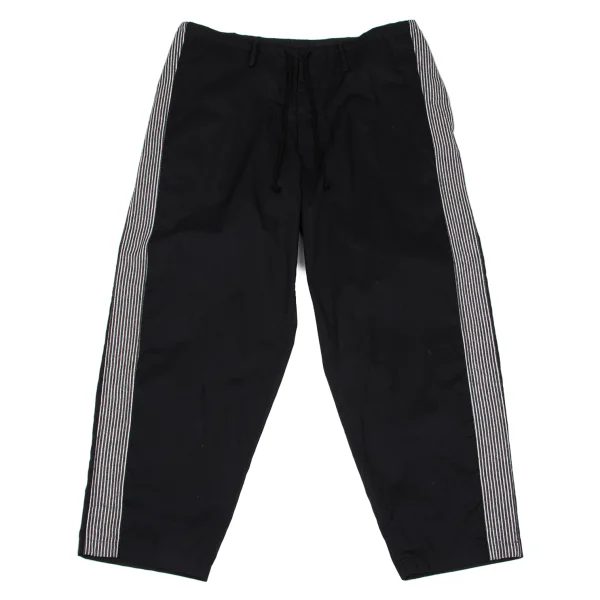 Y's Side Hickory Taping Cotton Pants Black 2 K-161054_001