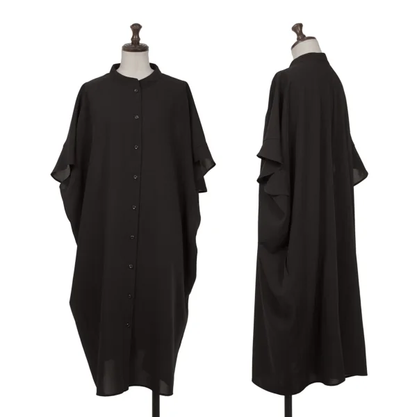L'EQUIPE YOSHIE INABA Band Collar Dolman Shirt Dress Black 38 K-161056_001