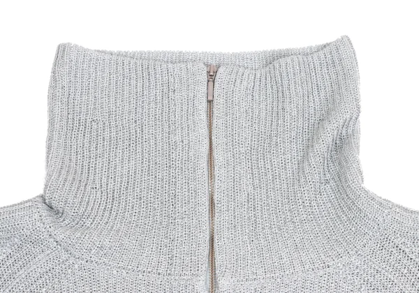 L'EQUIPE YOSHIE INABA Glitter Rayon Half Zip Knit Sweater K-161057_004