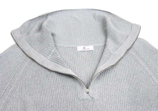 L'EQUIPE YOSHIE INABA Glitter Rayon Half Zip Knit Sweater K-161057_005