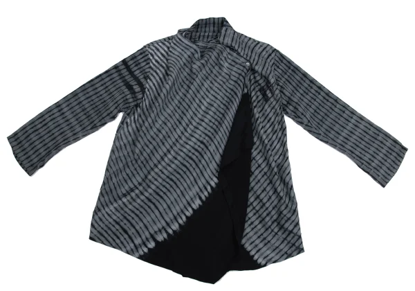 ISSEY MIYAKE HaaT Dyed Cupra Wrap Blouse K-161060_002
