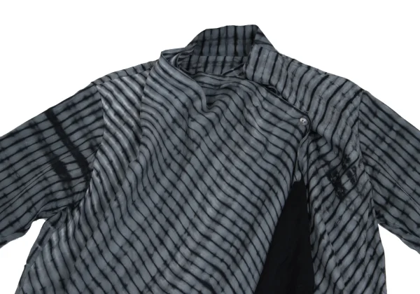 ISSEY MIYAKE HaaT Dyed Cupra Wrap Blouse K-161060_003