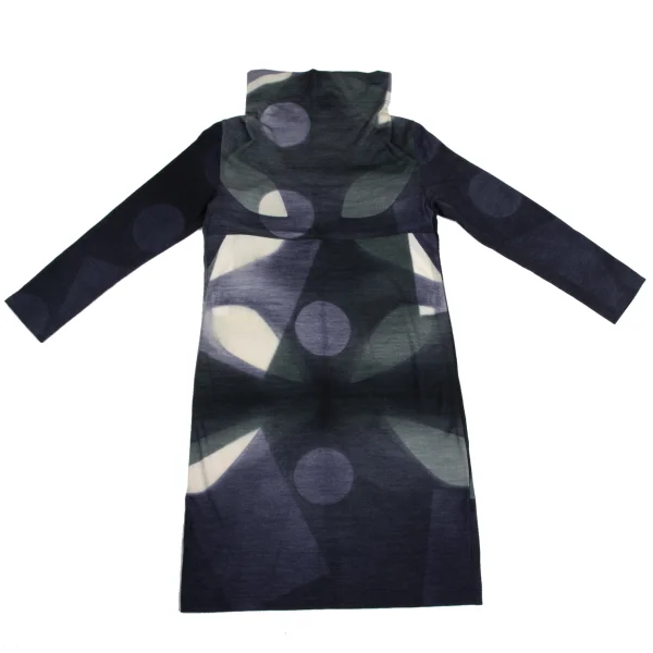 ISSEY MIYAKE HaaT Graphic Printed Wool High Neck Tunic K-161063_002