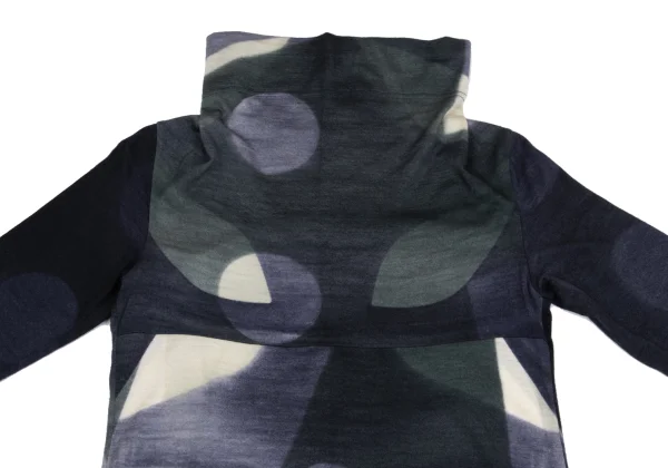ISSEY MIYAKE HaaT Graphic Printed Wool High Neck Tunic K-161063_003