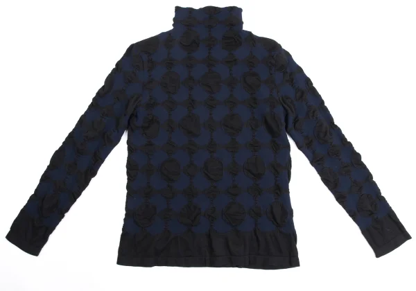 ISSEY MIYAKE HaaT Design Jacquard Cotton Poly High-neck Top K-161065_002