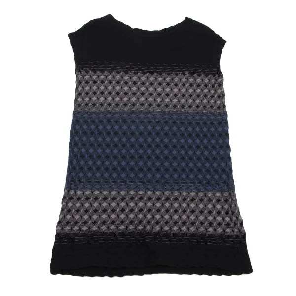 ISSEY MIYAKE HaaT Jacquard Cotton Sleeveless Tunic K-161066_002