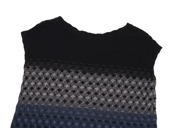 ISSEY MIYAKE HaaT Jacquard Cotton Sleeveless Tunic K-161066_003