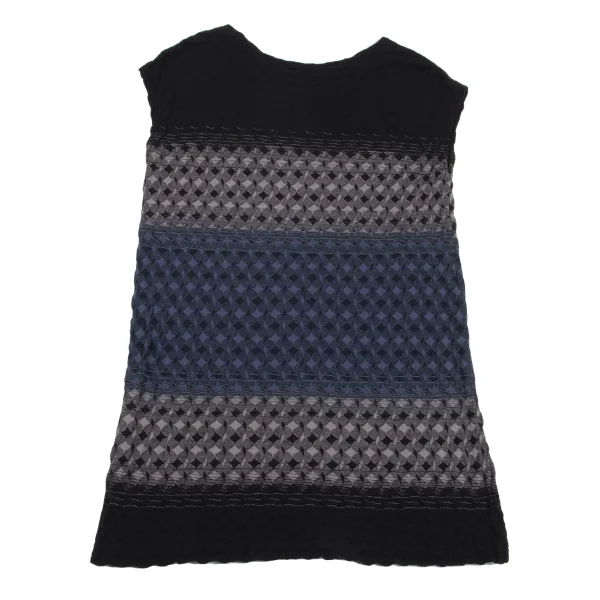 ISSEY MIYAKE HaaT Jacquard Cotton Sleeveless Tunic K-161066_008