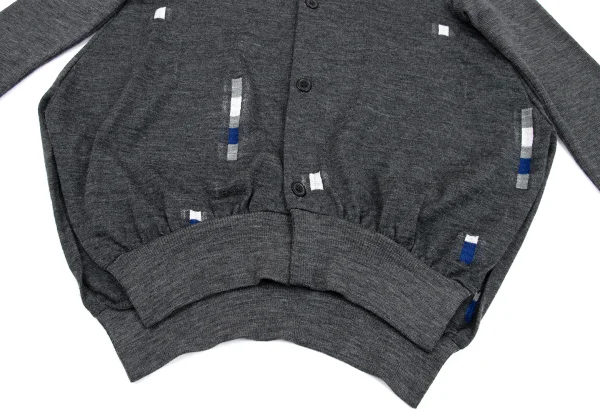 Yohji Yamamoto FEMME Block Design Wool Knit Cardigan K-161068_006