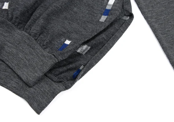 Yohji Yamamoto FEMME Block Design Wool Knit Cardigan K-161068_009