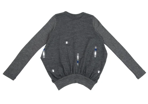 Yohji Yamamoto FEMME Block Design Wool Knit Cardigan K-161068_013
