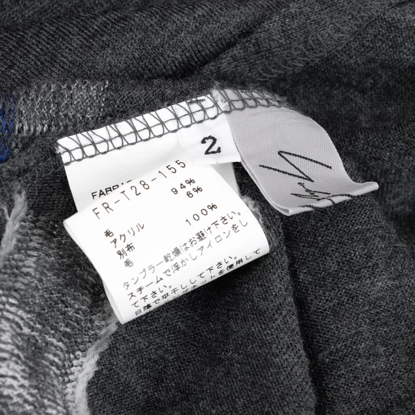 Yohji Yamamoto FEMME Block Design Wool Knit Cardigan K-161068_018