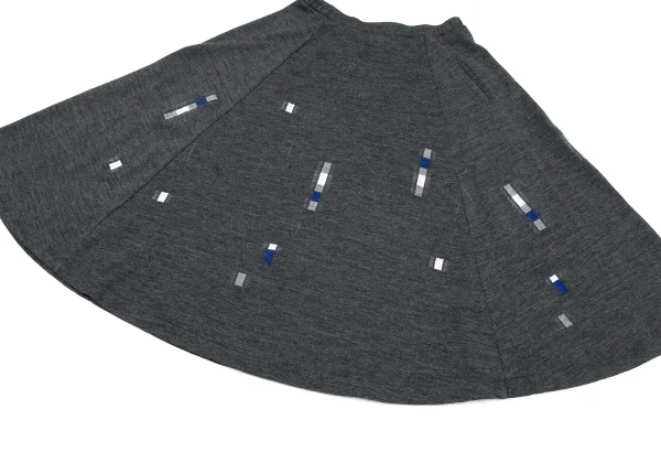 Yohji Yamamoto FEMME Block Design Wool Knit Skirt K-161069_006