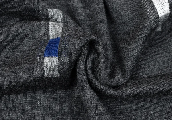 Yohji Yamamoto FEMME Block Design Wool Knit Skirt K-161069_010