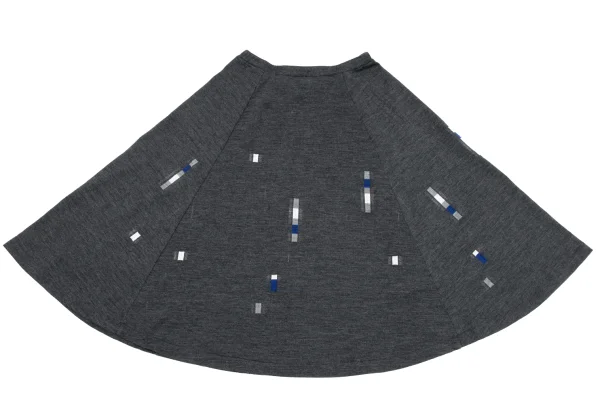 Yohji Yamamoto FEMME Block Design Wool Knit Cardigan & Skirt K-161070_015