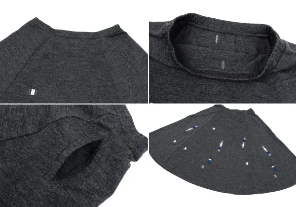 Yohji Yamamoto FEMME Block Design Wool Knit Cardigan & Skirt K-161070_016