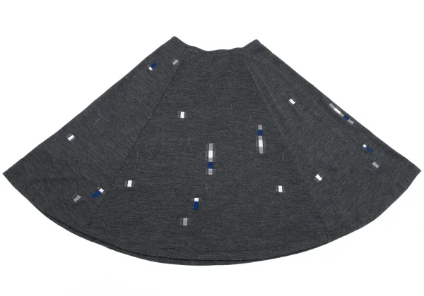 Yohji Yamamoto FEMME Block Design Wool Knit Cardigan & Skirt K-161070_018