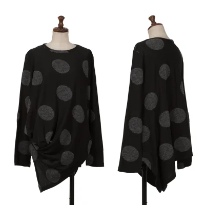 Yohji Yamamoto NOIR Dot Embroidery Cotton Wool Drape Top