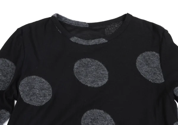 Yohji Yamamoto NOIR Dot Embroidery Cotton Wool Drape Top K-161071_003