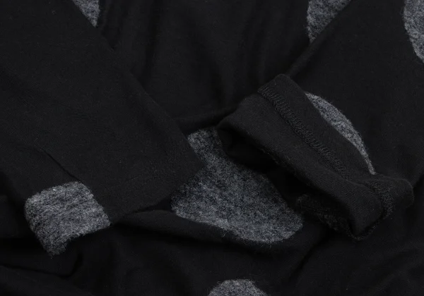 Yohji Yamamoto NOIR Dot Embroidery Cotton Wool Drape Top K-161071_006