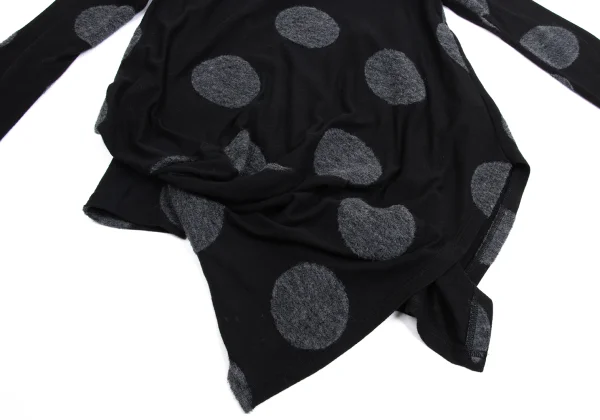 Yohji Yamamoto NOIR Dot Embroidery Cotton Wool Drape Top K-161071_007