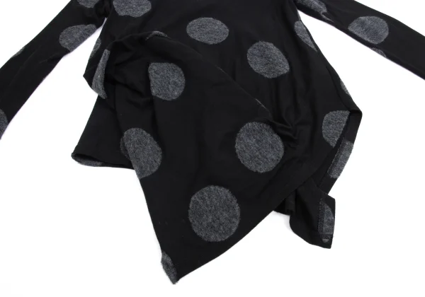 Yohji Yamamoto NOIR Dot Embroidery Cotton Wool Drape Top K-161071_008