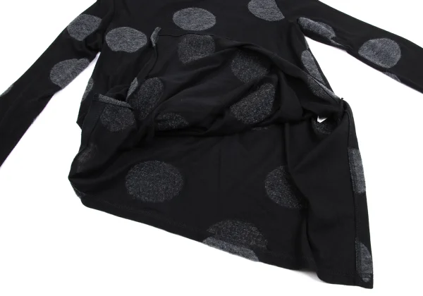Yohji Yamamoto NOIR Dot Embroidery Cotton Wool Drape Top K-161071_009
