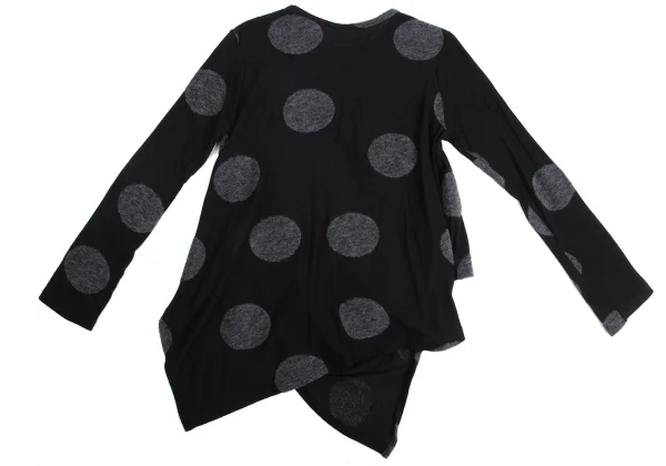 Yohji Yamamoto NOIR Dot Embroidery Cotton Wool Drape Top K-161071_010