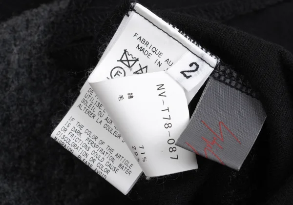 Yohji Yamamoto NOIR Dot Embroidery Cotton Wool Drape Top K-161071_014