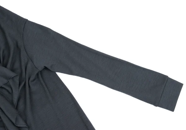 Yohji Yamamoto NOIR Frill Front Wool Knit K-161072_005