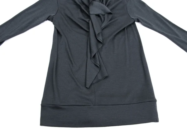 Yohji Yamamoto NOIR Frill Front Wool Knit K-161072_007