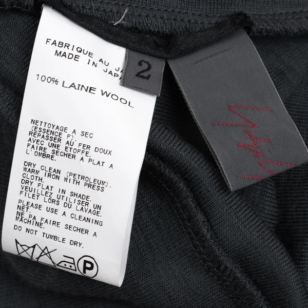 Yohji Yamamoto NOIR Frill Front Wool Knit K-161072_012
