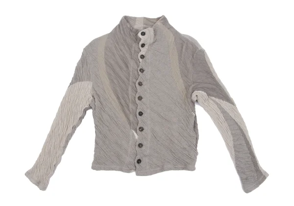 JURGEN LEHL Wrinkled Jacquard Cotton Cardigan K-161074_002