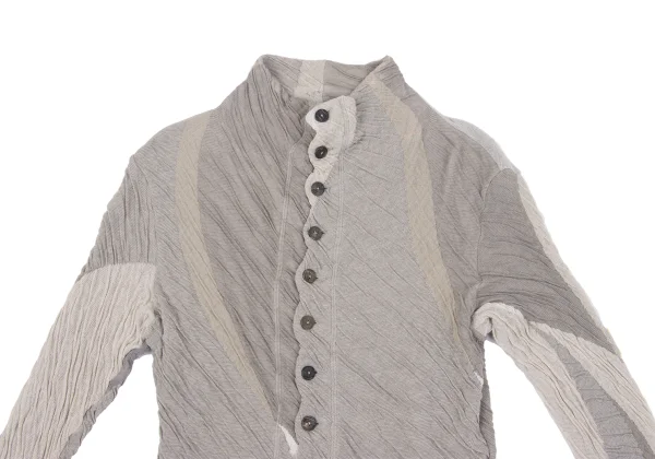 JURGEN LEHL Wrinkled Jacquard Cotton Cardigan K-161074_003