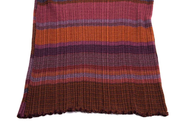 JURGEN LEHL Pleated Stripe Jacquard Short Sleeve Knit Top K-161075_005