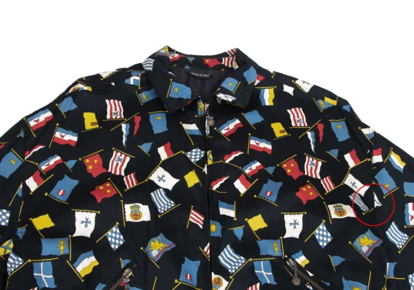 VERSACE SPORT Flag Patterned Zip-up Blouson K-161086_002